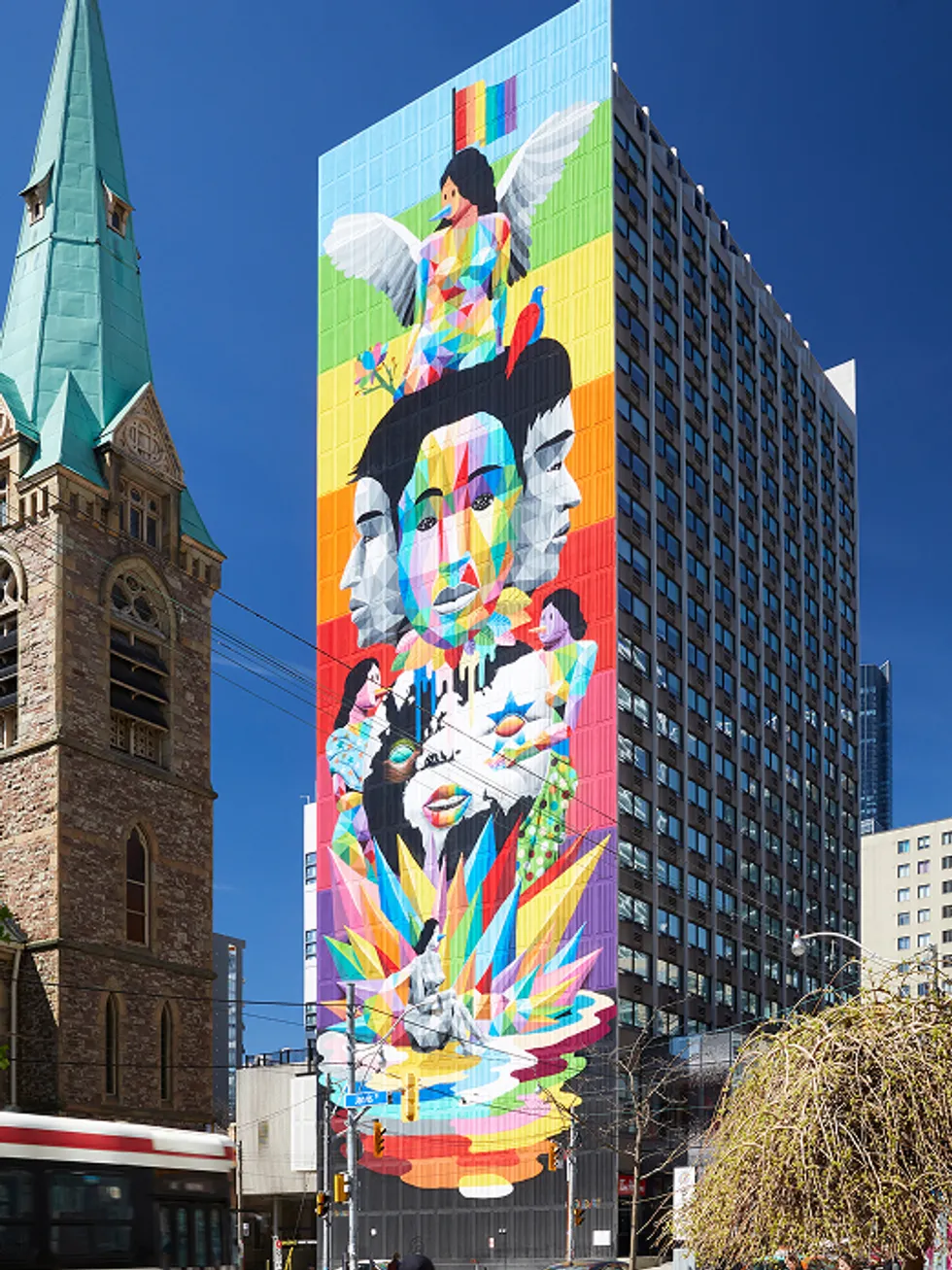 Equilibrium” mural on the Parkside Student Residence