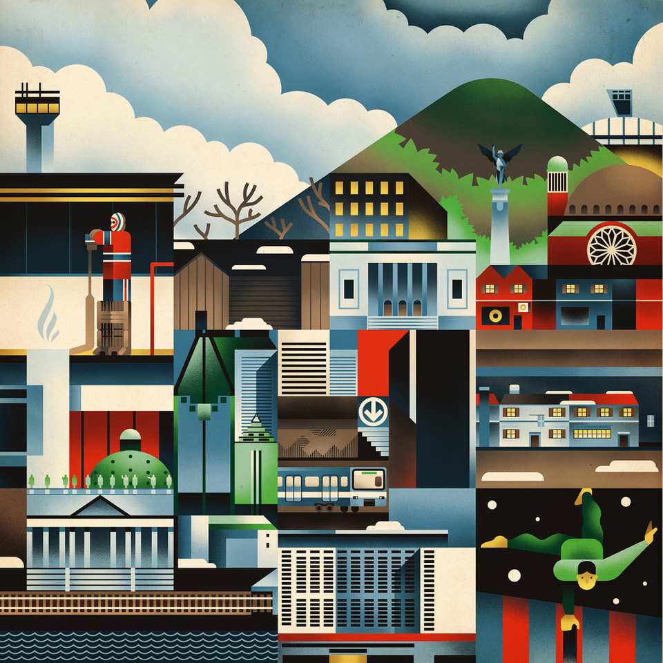 Map of Montreal Illustration